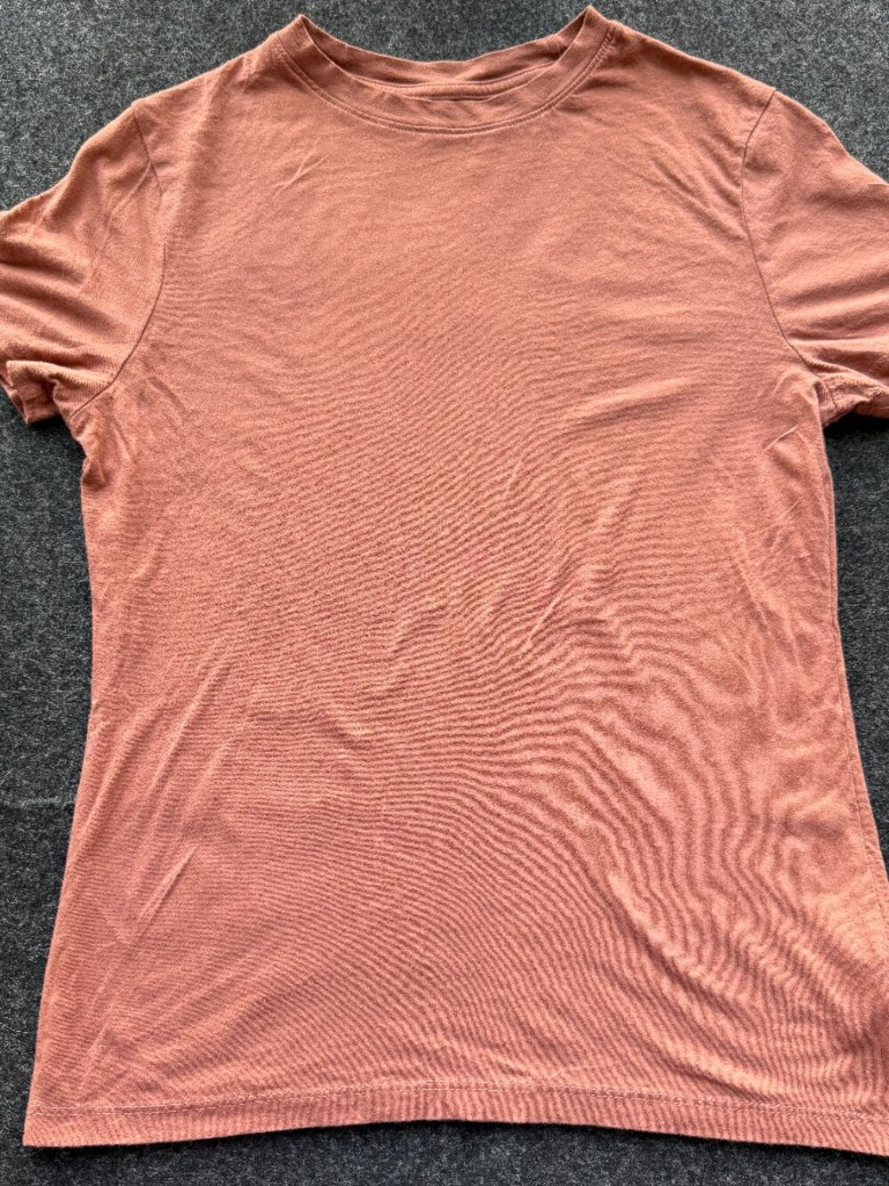 A New Day Rust Brown Basic Tee XS Cotton Modal